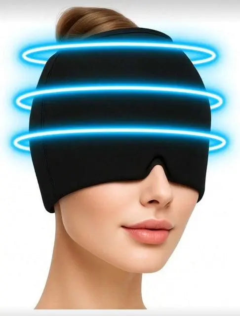 HeadEase™ Migraine Relief Cap — Instant Cooling Comfort for Head & Eyes Pursonic